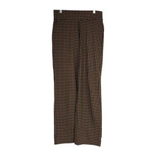 LANDS' END - WOMEN'S XSMALL - BRONW/BLACK CHECK STARFISH STRAIGHT LEG PANT